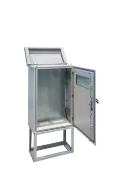 Metal electric control box Stock Photos