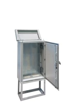 Metal electric control box Stock Photos