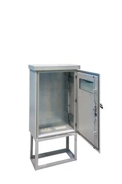 Metal electric control box Stock Photos