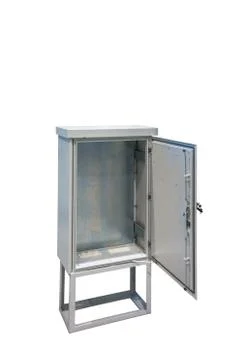 Metal electric control box Stock Photos