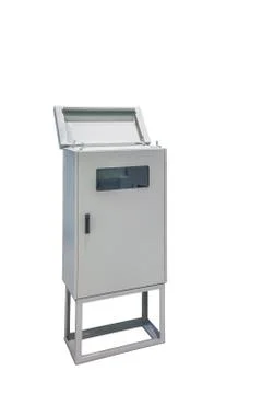 Metal electric control box Stock Photos