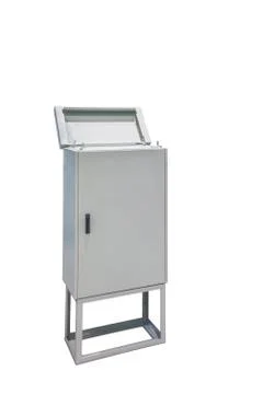 Metal electric control box Stock Photos