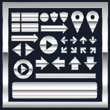 Metal elements 스톡 일러스트