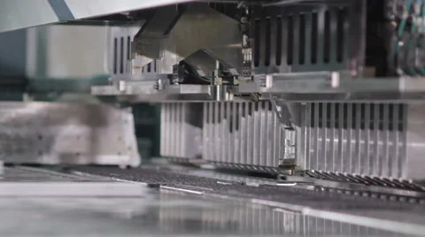 Metal elements production line Stock Footage 1075953