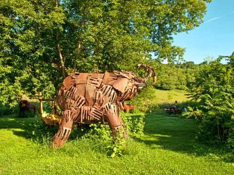 Metal elephant Stock Photos