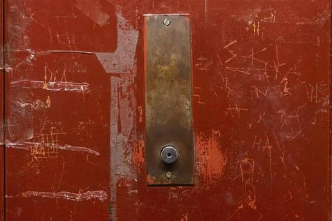 Metal elevator button Foto stock