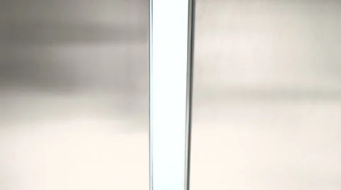 The metal elevator doors closed on the white background 動画素材 51440104