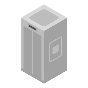 Metal elevator icon, isometric style Stock Illustration