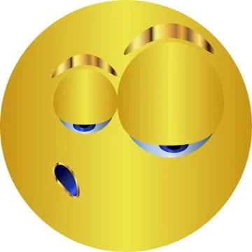 Metal Emoticon-sticker  vector Stock Illustration
