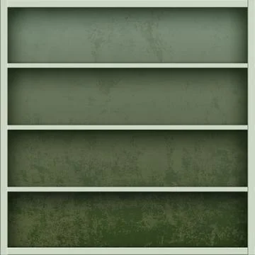 Metal empty tool box. Blank shelves for the warehouse Stock Illustration