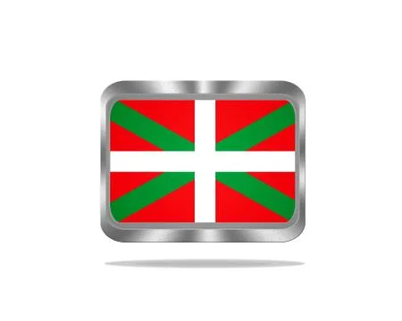 Metal euskadi flag. Stock Illustration