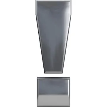 Metal exclamation point Stock Illustration