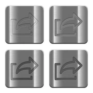 Metal Export buttons Stock Illustration