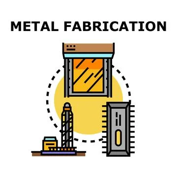 Metal fabrication process concept illustration vector 스톡 일러스트