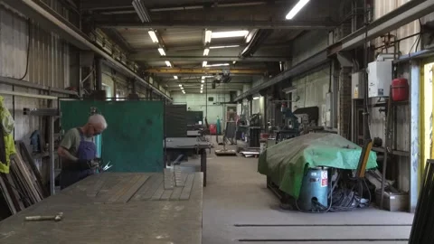 Metal Fabricator at work Video stock 245282656
