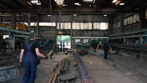 Metal Fabricator at work Video stock 245282809