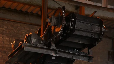Metal Factory Machine Stock Footage 93010319