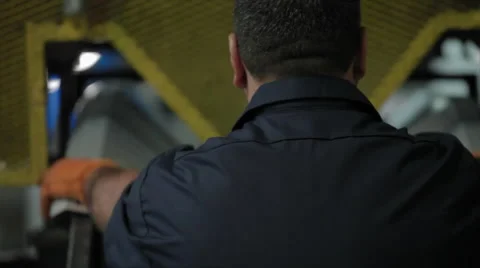 Metal factory worker Stock Footage 49385632