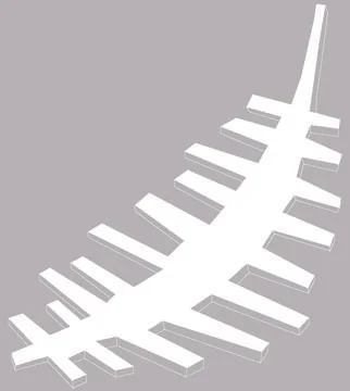 Metal Feather White Stock Illustration