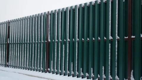 Metal fence. Stock Footage 100442227