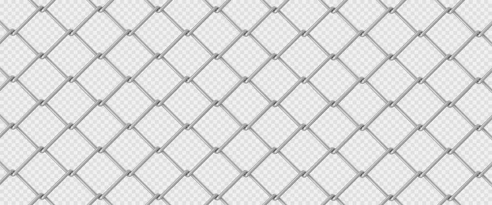 Metal fence mesh, pattern steel wire grid Stock Illustration