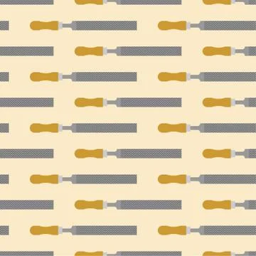 Metal file pattern seamless. Rasp tool background. vector texture Stock Illustration