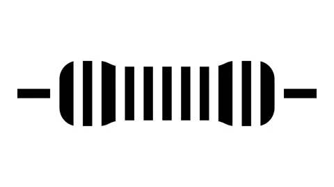 Metal film resistor electronic component glyph icon animation Stock Footage 326155853