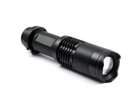 Metal flashlight. Foto stock