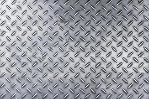 Metal floor plate pattern Stock Photos