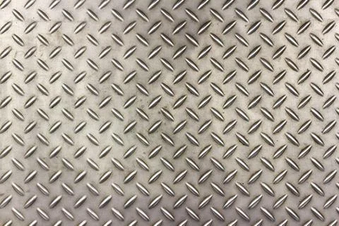 Metal floor plate pattern Stock Photos