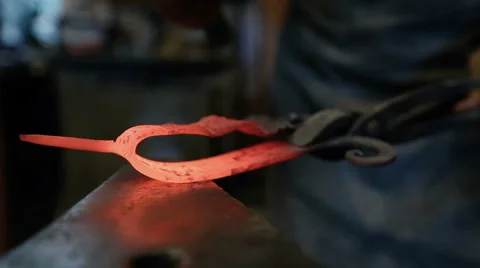 Metal forging on the anvil Stock Footage 67736697