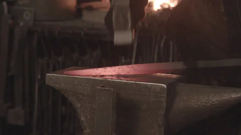 Мetal forging Video stock 130639168