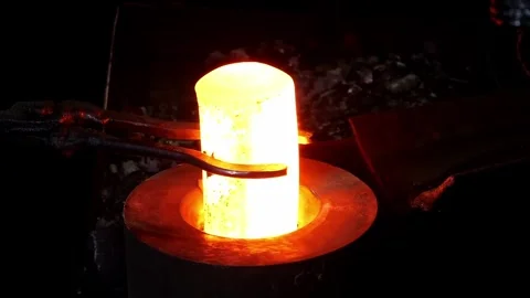 The Metal Forging Process A Delicate Balance of Crafting Hot Steel with Ultimate Stock Footage 312282431