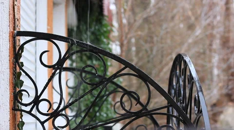 Metal forging with rain drops Stock Footage 36158733