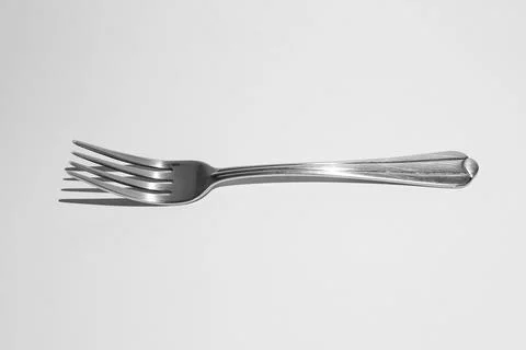 Metal fork, isolated on white background Stock Photos