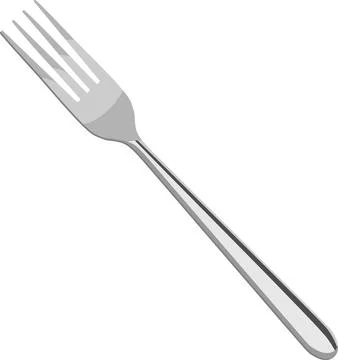Metal Fork Utensil Vector Stock Illustration