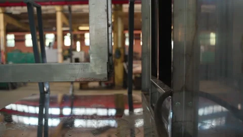 Metal frame at the factory Stock Footage 150982161