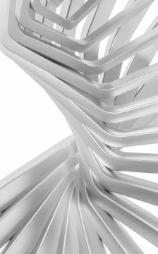 Metal frame with hexagonal shape, 3d rendering. Illustrazione stock