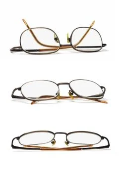 Metal frame spectacles Stock Photos
