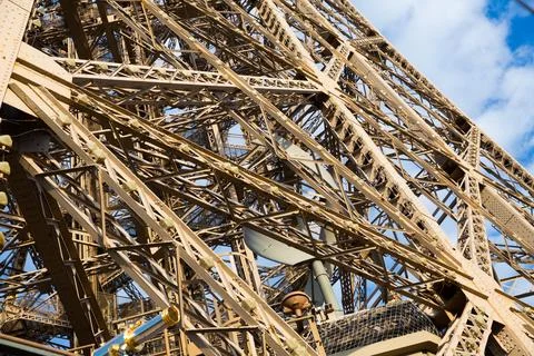 Metal frames of Eiffel Tower, Paris Stock Photos