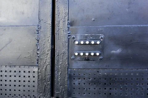 Metal front door with code. Security and safety Stock-Fotos