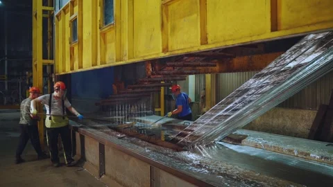 Metal galvanizing process, working processes of hot-dip galvanizing plant 스톡 동영상 241607051