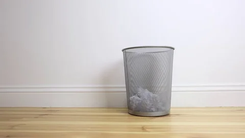 Metal garbage basket Stock Footage 82655653