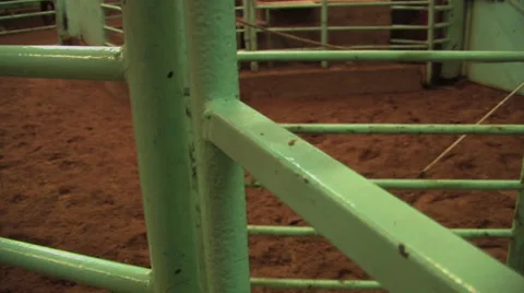 Metal gate closes Stock Footage 31987180