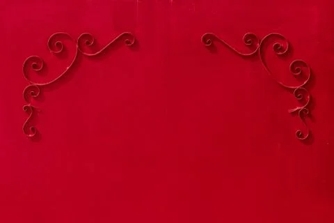 Metal gates with a pattern in the form of curls covered  paint. Stock Photos