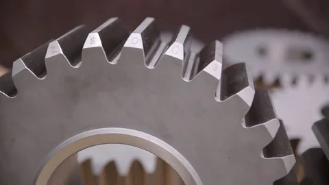 Metal gear wheels Stock Footage 77338901