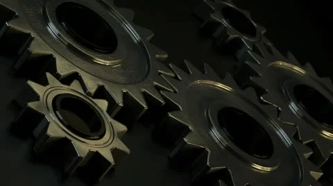Metal Gears Loop Stock Footage 12577762