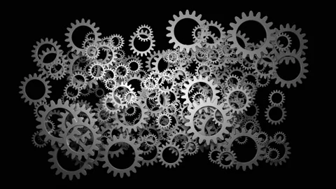 Metal Gears Loop. Stock Footage 163284133