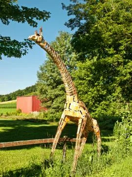 Metal giraffe Stock Photos