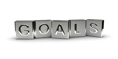 Metal Goals Text Illustrazione stock